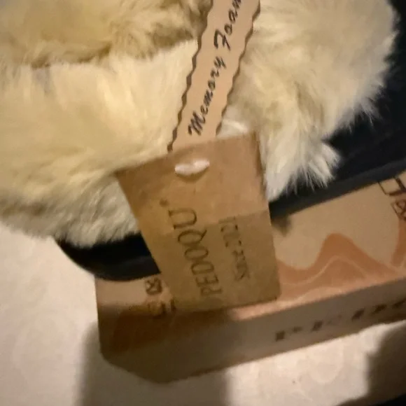 Black Leather Moccasin Slippers - Picture 5 of 6